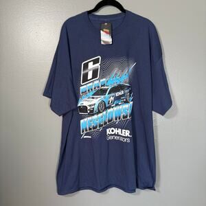 Nascar NWT Brad Keselowski Mens Blue RFK Racing T-Shirt - Size 2XL - Graphic Tee